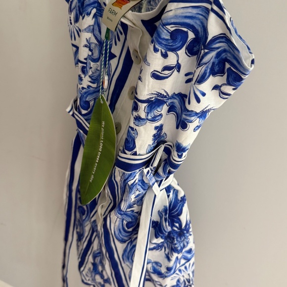 Farm Rio Blue and White Romper - Picture 8 of 8